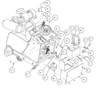 Section 03 Diagram and Parts List for MK-2420HSP 170954 MK Diamond Concrete Saw